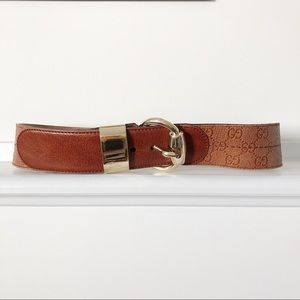 Gucci Leather Guccissima Wide Belt